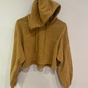 Calvin Klein Women's Cropped Hoodie Size Medium Cropped Tab Pullover Hoodie